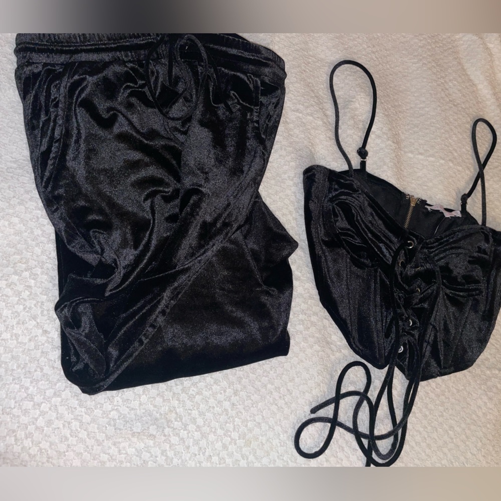 Two piece set - pants and corset top